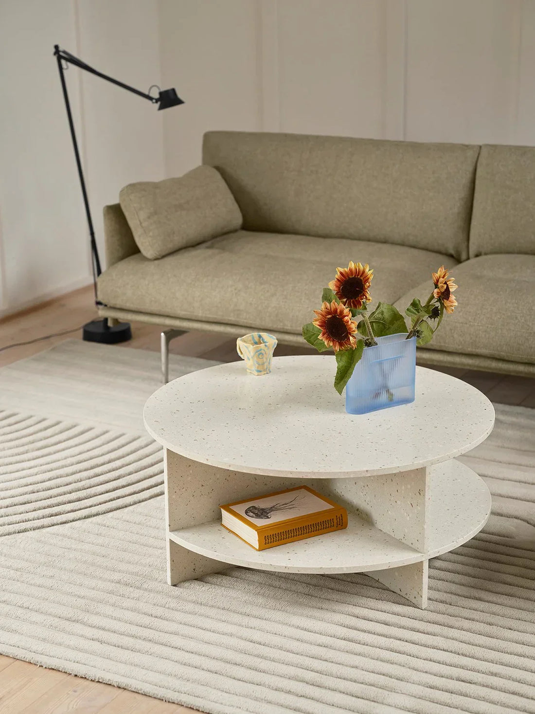 Halves coffee table - sculptural terrazzo by MUUTO